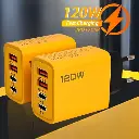 Încărcător USB  PD cu 4 porturi, Quick Charge 3.0, adaptoare de încărcare rapidă Type C pentru iPhone 15, 14, Samsung, Xiaomi, Huawei.