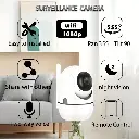 Camera de Securitate WiFi HD1080P pentru Acasă - Wireless, Viziune Nocturnă Color, Audio Bidirecțional, Detectare Mișcare pentru Tineri și Siguranța Animalelor