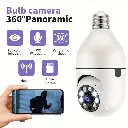 Bec WiFi Inteligent cu Cameră și Urmărire Automată a Mișcării, Viziune Nocturnă Alb-Negru, Audio Bidirecțional, Lentilă cu Unghi Larg - Transmisie în Timp Real & Monitorizare de la Distanță, 110V-240V